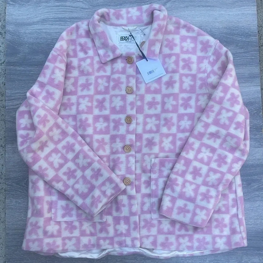 Beach Riot Skye Jacket, mod flower check - Picture 3 of 10